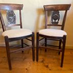 2 X Directoire Stoelen Frans Antiek thumbnail 7