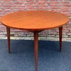 Scandinavische Vintage Teakhouten Ronde Tafel Jaren ‘60 thumbnail 7