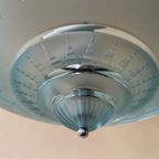 Lamp Hanglamp Schaallamp Blauw Art Deco 1930 Frans thumbnail 7