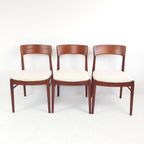 5 Vintage Teakhouten Stoelen Teddy Nieuw Gestoffeerd thumbnail 12