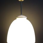 Vintage Opaline Pendant Lamp, Czechoslovakia 1950 thumbnail 2