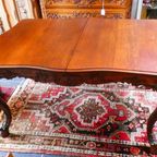 Grote Luikse Tafel Met Prachtig Beeldhouwwerk. thumbnail 7