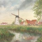 Georges Tahon - Schilderij - St-Karelsmolen De Moeren thumbnail 2