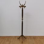 Messing Rococo Staande Kapstok Hollywood Regency Hall Tree 9 thumbnail 2