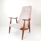 Vintage Louis Van Teeffelen For Webe Chair Licht Roze thumbnail 4