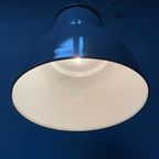 Grote Industriële Blauwgrijze Emaille Hanglamp thumbnail 6