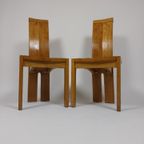 Set Van 4 Brutalistische Eetkamerstoelen, Jaren 70 thumbnail 10