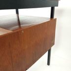 Vintage Teak Houten Bureau | Bureautje 2 Lades thumbnail 13