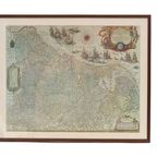 Zeer Zeldzame Antieke Kaart Van De Xvii Provinciën, Door Willem Blaeu, Ca. 1635 thumbnail 2