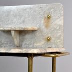 Antieke Wastafel In Messing En Marmer, 1880’s thumbnail 9