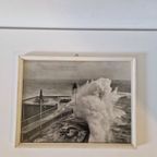 Vintage Foto In Lijst Vlissingen Kade Antieke Auto Zee Photo thumbnail 4