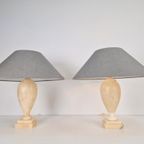 Set 2 Vintage Albast Tafellamp Marmer Schemerlamp ‘60 Lamp thumbnail 3