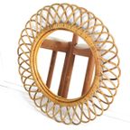Franco Albini Rotan Spiegel Vintage thumbnail 3