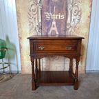 Antiek Klassieke Engels Sidetable, Haltafel, Wandconsole Afm.65x39m En 71cm Hoog. thumbnail 2