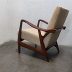 Massive Teak Organic Shaped Lounge Chair By Topform, 1950S. Two Pieces Available. thumbnail 7