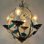Banci Firenze Design Kroonluchter Hanglamp Blauwe Details thumbnail 3
