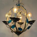 Banci Firenze Design Kroonluchter Hanglamp Blauwe Details thumbnail 7