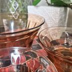Schalen Set Persglas Roze France Vintage thumbnail 4