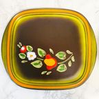 Retro Herbolzheim Keramik Etagère En Cakeschaal Groen thumbnail 5