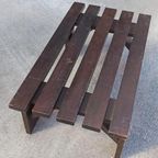 Vintage Houten Lattenbank Salontafel Bijzettafel, P/p/s thumbnail 16