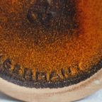 Vintage Scheuring West Germany Vaas Karaf Rood Bruin Lava 447-22 thumbnail 5