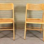 Set Van 2 Vintage Houten Klapstoelen, Ikea thumbnail 6