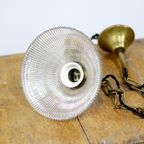 Art Deco Holophane Hanglamp Met Schakelaar thumbnail 6