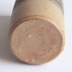 Cylindrical Ceramic Vase With Earthy Color Tones By Tue Poulsen, Denmark 1970S. thumbnail 12