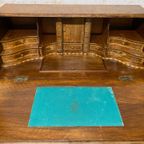 Antieke Hollandse Wortelnoten Buik Secretaire / Klepbureau thumbnail 4