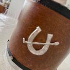 Vintage Western Cowboy Design Ijsemmer, Icebucket Van Imitatieleer En Zilverkleurige Kunststof thumbnail 11