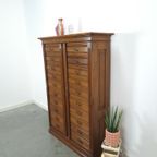 Antieke Oude Houten Archief Ladekast thumbnail 9