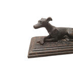 Frans Gietijzeren Beeld Van Hazewindhond thumbnail 3