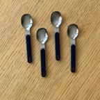 Vintage Cutlery Set Wiht Navy Handle thumbnail 3