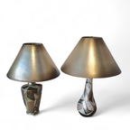 Alexander Kalifano / Modern Impressionist Art Vase Lamps / Circa 1980s thumbnail 26