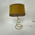 Mid-Century Brass Spiral Table Lamp , 1950’S thumbnail 12