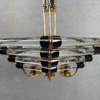 Vintage Bakalowits & Sohne Black/Gold Hexagon Chandelier thumbnail 5