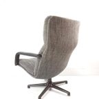 Artifort Draaifauteuil Grijs Bruin F154 Vintage Bureaustoel thumbnail 5