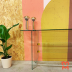 Vintage Glazen Sidetable Met Facet Geslepen Randen thumbnail 8
