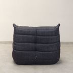 Ligne Roset Togo - 1 Zit & Poef - Blauw Pinstripe Stof thumbnail 7
