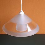 Massive Hanglamp, Dubbele Glazen Kap, Geruwd Melkglas thumbnail 4