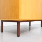 Vintage Deense Archiefkast Wandmeubel Blond Eiken thumbnail 6