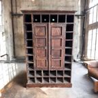 Vintage Barkast / Industriële Vakkenkast / Hoge Kast thumbnail 9
