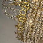 Xl Vintage Kroonluchter Kristal Messing Frame Zakkroonluchter thumbnail 6
