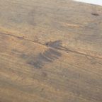 Antieke Franse Boeren Eettafel Uit De Vroege 19e Eeuw Met Twee Laden En Een Broodplank thumbnail 7