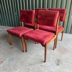 Set/4 Vintage Topform Teak Eettafel Stoelen thumbnail 6