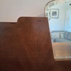 Vintage Dressoir In Art Deco Style, Buffet Kast Met Vitrine thumbnail 7