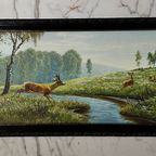 4 Herten In Een Idyllisch Landschap By Carl Zimmermann thumbnail 6