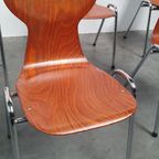 6x Eromes Pagholz Industriële Stapelbare Design Stoel thumbnail 10