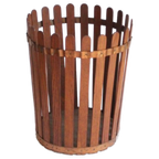 Vintage Teak Wooden Paper Bin, 1950s thumbnail 2