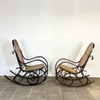 Vintage Thonet-Stijl Schommelstoel Bruin thumbnail 11